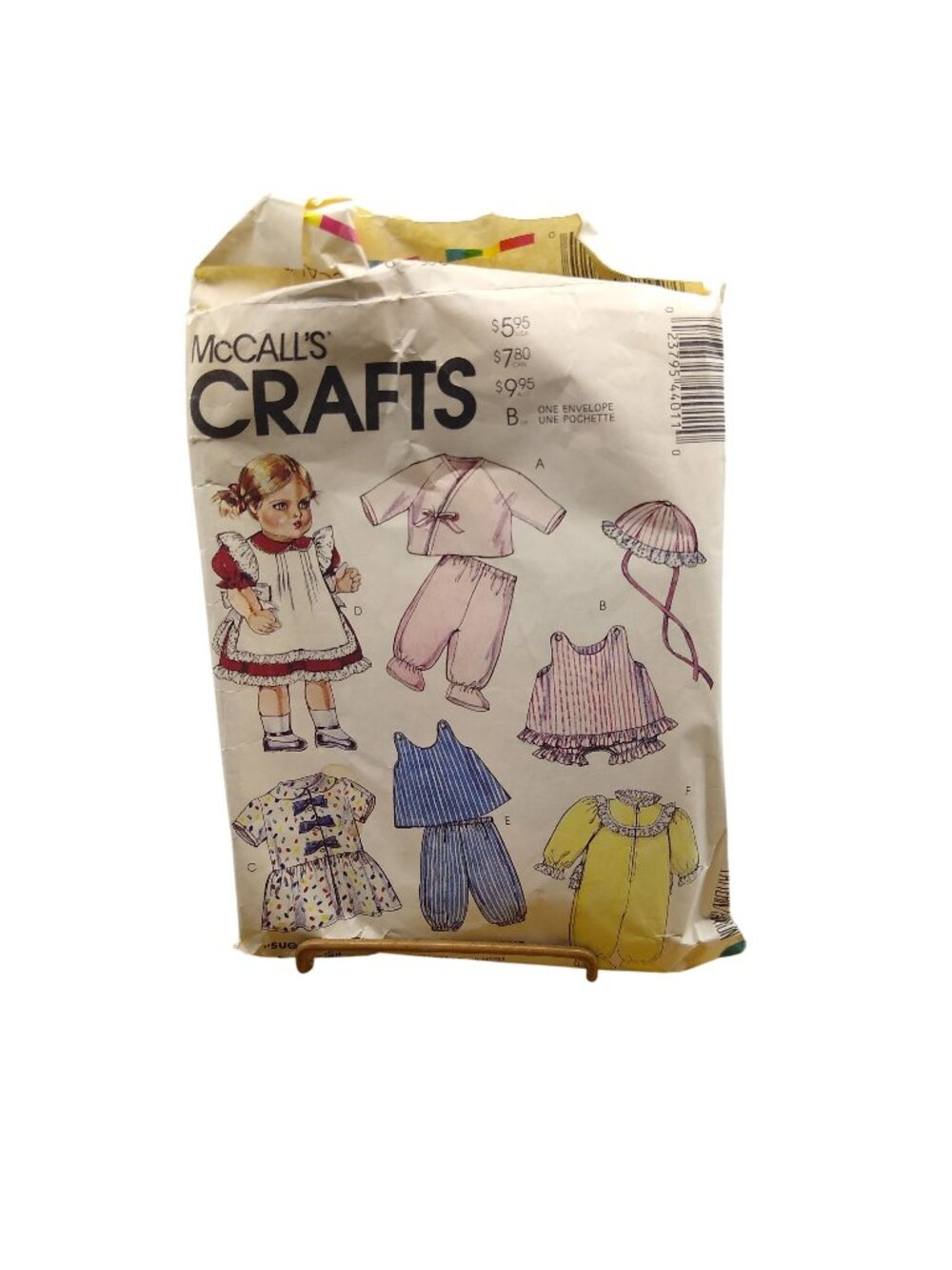 Vintage Craft Sewing PATTERN McCalls 4401, Sugar and Spice Doll Clothes, 1989